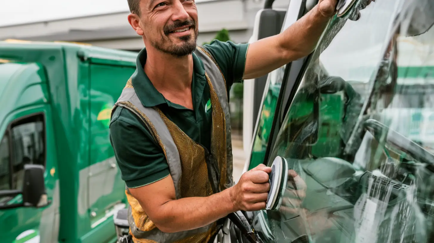 Truck & Bus Windscreens carried out by a mobile autoglass technician at a customer's driveway