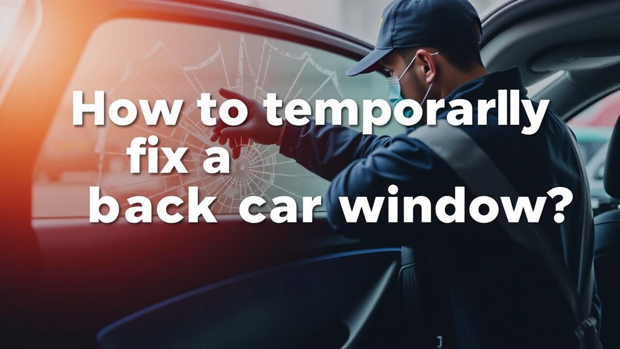 How to temporarily fix a broken back car window?